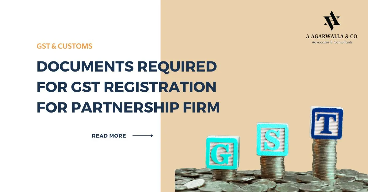 documents required for gst registration for partnership firm